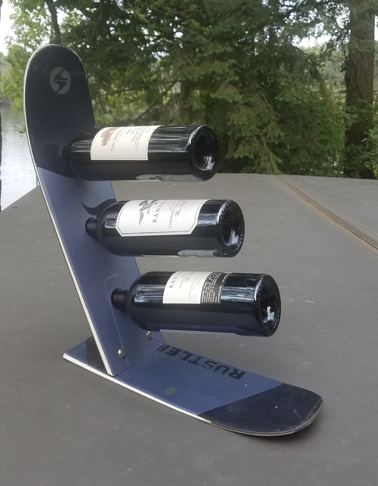 Ski Wine Rack    Snow Ski Wine Rack made with a Real Newer and Wider Ski and you can choose the ski