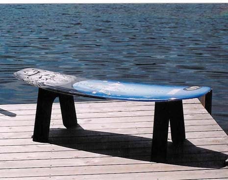 DIY Bench Ends or legs or Bench Kit without a Back made from Recycled Plastic for a Snow Ski Bench or a Snow Board Bench or a Wake Board Bench