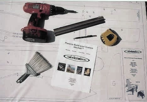 DIY Adirondack Skichair Plans for a Ski Chair and Ottoman