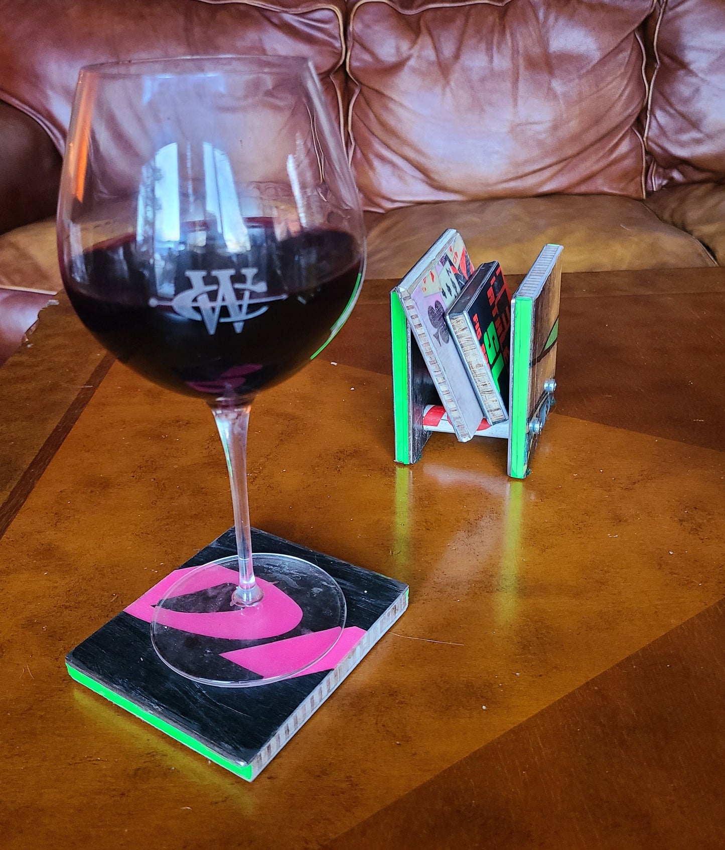 Drink Coasters    Snow Ski Drink Coasters set of 4 made from a recycled snow skis