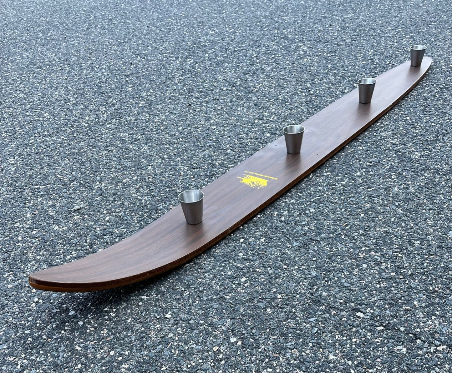 Shot Ski Antique Old School Wooden Water Ski Shotski, 4 shot made from a real unmounted wooden water ski