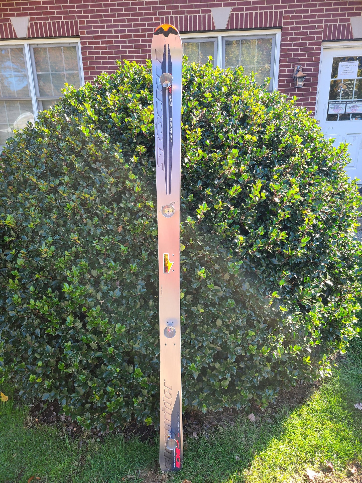 Shot Ski Stockli Stainless ONE OFF 4 shot, Shotski with Large 3 oz Shots made with a real stainless Stockli Ski
