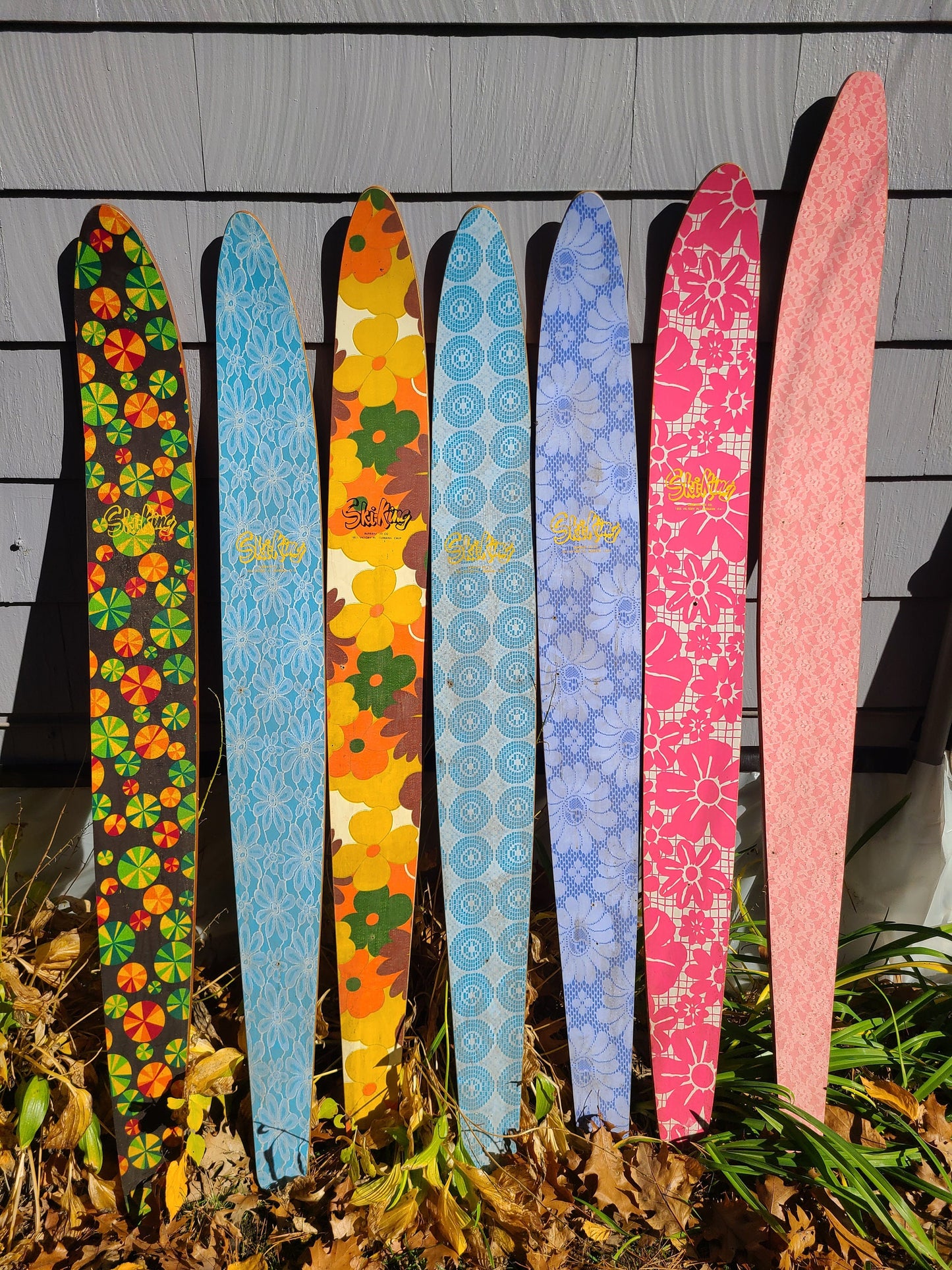 Shot Ski Antique Old School Water Skis Shotski, 4 shot made from a real unmounted water ski