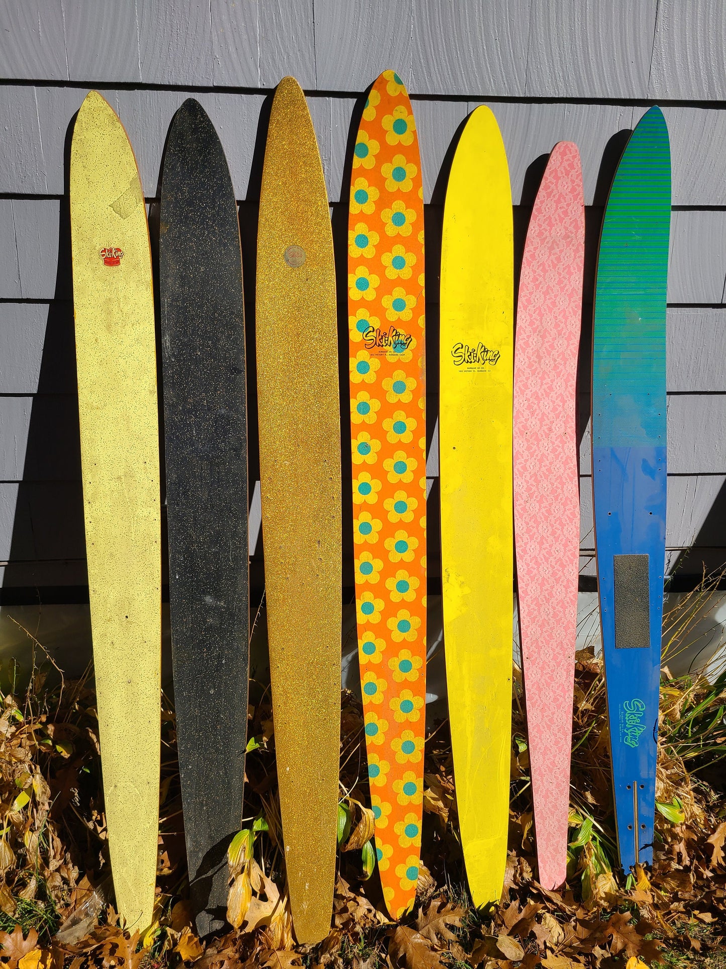 Shot Ski Antique Old School Water Skis Shotski, 4 shot made from a real unmounted water ski