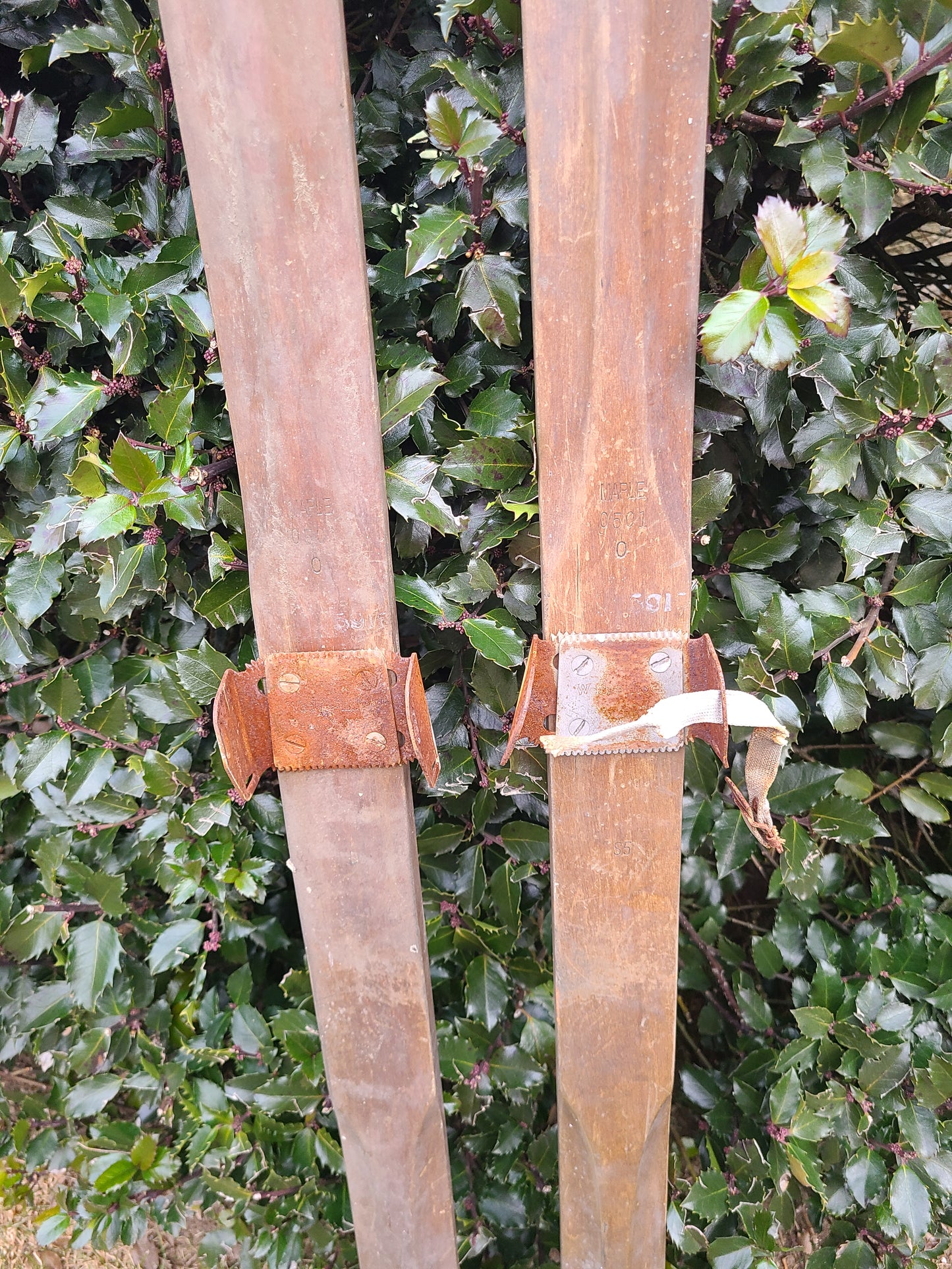 Shot Ski Antique Wooden Shot Ski, 4 shot made from real snow ski from the 20's or 30's