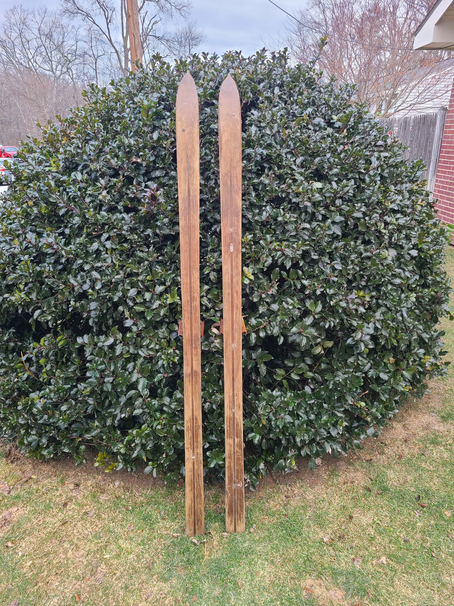 Shot Ski Antique Wooden Shot Ski, 4 shot made from real snow ski from the 20's or 30's