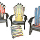 Ski Patio set - 3 piece - Customize your Recycled Snow Ski or Snow Board Patio set - Skichair, Bench and Rocker