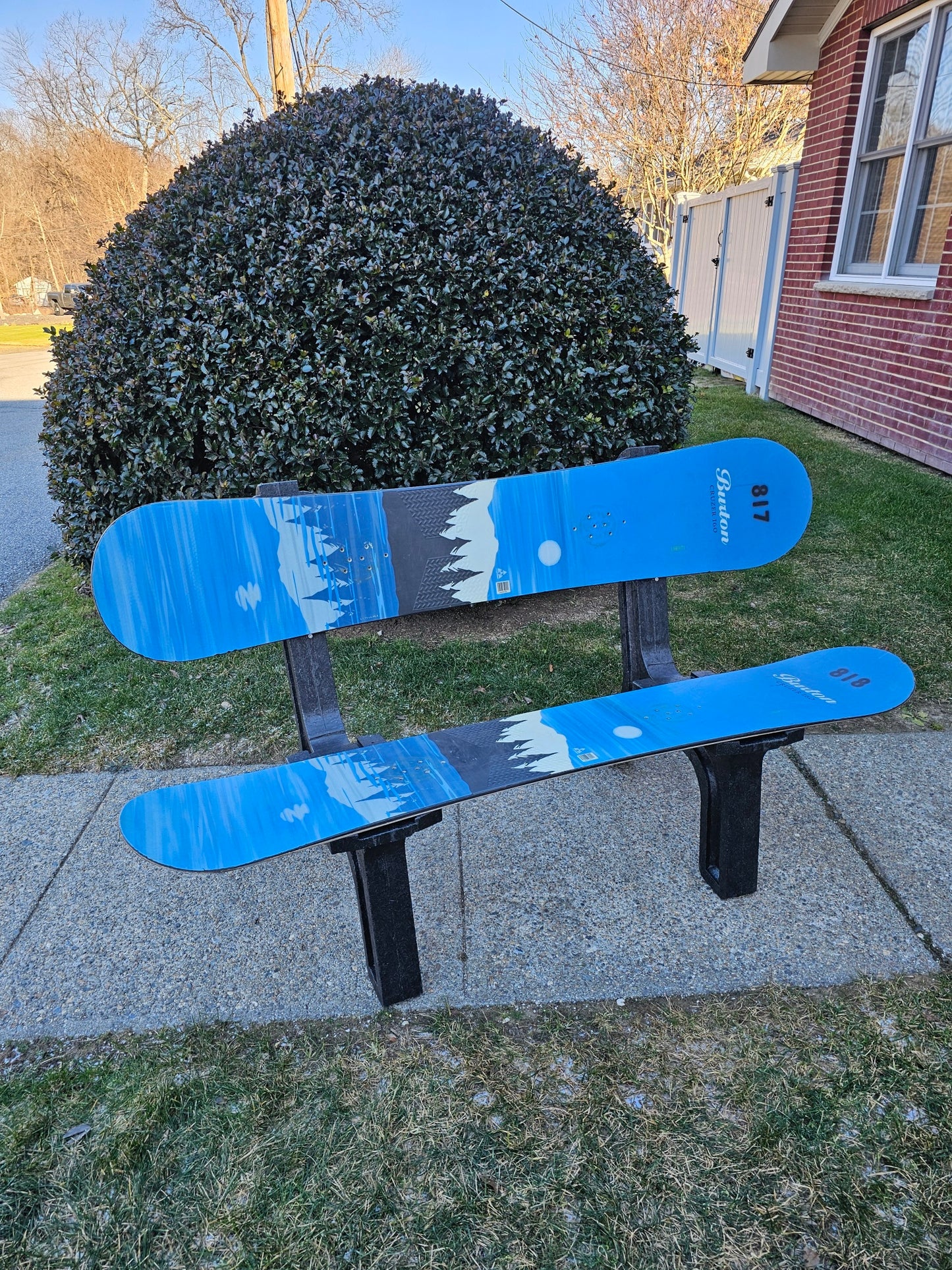 Customize your Recycled Snow Board Bench-Choose your type of Snow Board