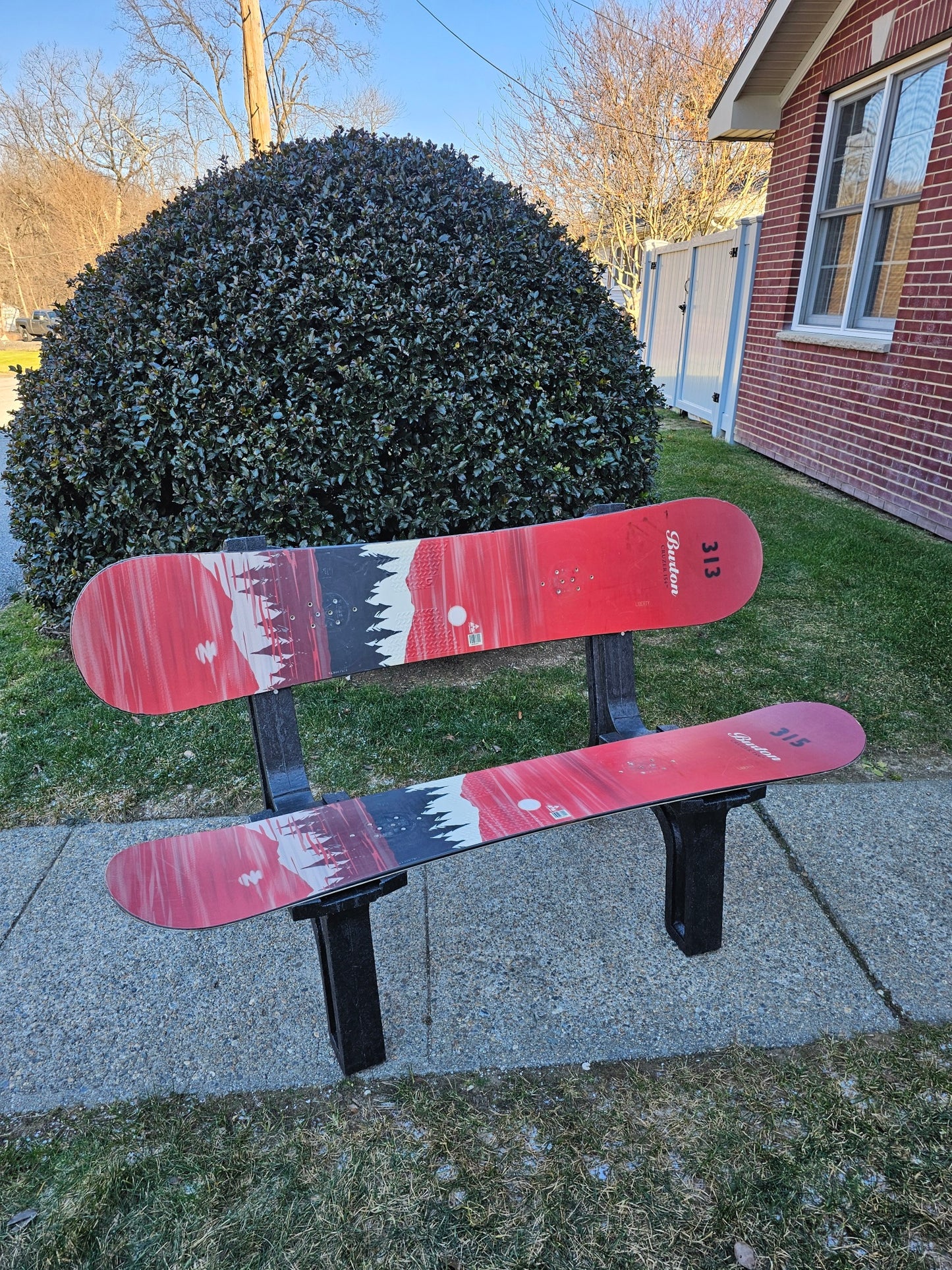 Customize your Recycled Snow Board Bench-Choose your type of Snow Board