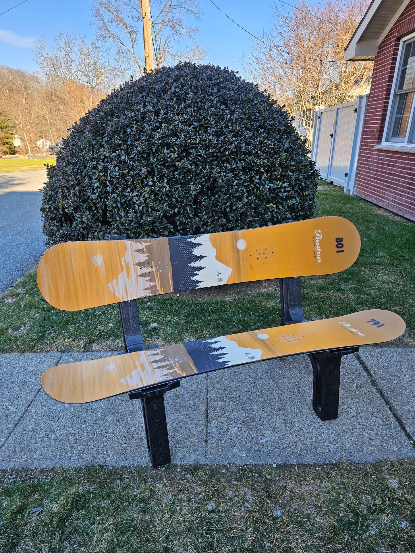 Customize your Recycled Snow Board Bench-Choose your type of Snow Board