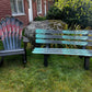 Ski Patio set - 2 piece - Customize your Recycled Snow Ski or Snow Board Patio set with a Ski Bench