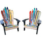Ski Patio set - 4 piece - A Skichair, Snowboard or Snow Ski Table and Bench and a Ski Rocker