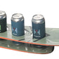 Beer Flight or Brewski Recycled Snow Ski Double Flight for Pint Glasses