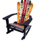 Ski Patio set - 4 piece - A Skichair, Snowboard or Snow Ski Table and Bench and a Ski Rocker