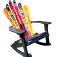 Ski Patio set - 3 piece - Customize your Recycled Snow Ski or Snow Board Patio set - Skichair, Bench and Rocker