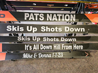 Personalization for shot ski already purchased made from cut Vinyl