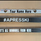 Personalization for shot ski already purchased made from cut Vinyl