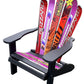 Adirondack Skichairs made with different snow skis