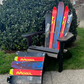 Adirondack Skichairs made with Newer and Wider real Snow Skis