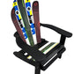 Adirondack Skichairs made with Newer and Wider real Snow Skis