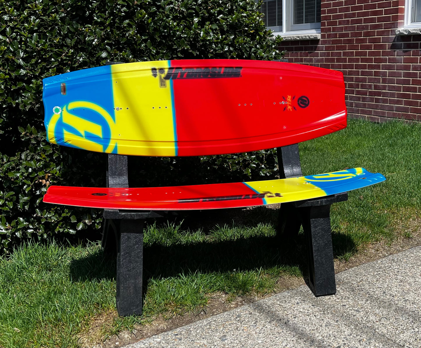 Wake Board Bench made with a real recycled Wake Board