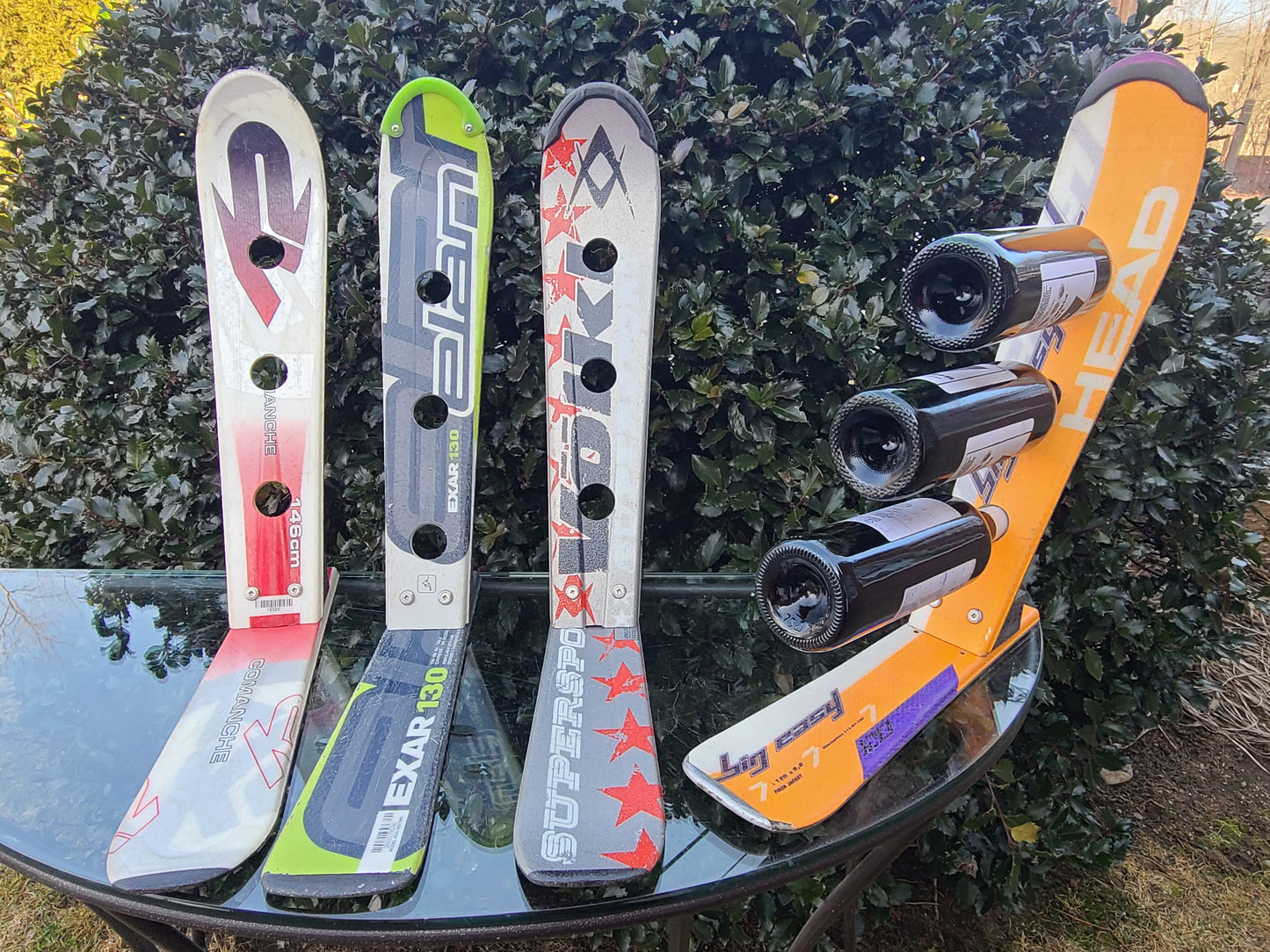 Wine Rack    Snow Ski Wine Rack made with a Real Ski and you can choose the ski