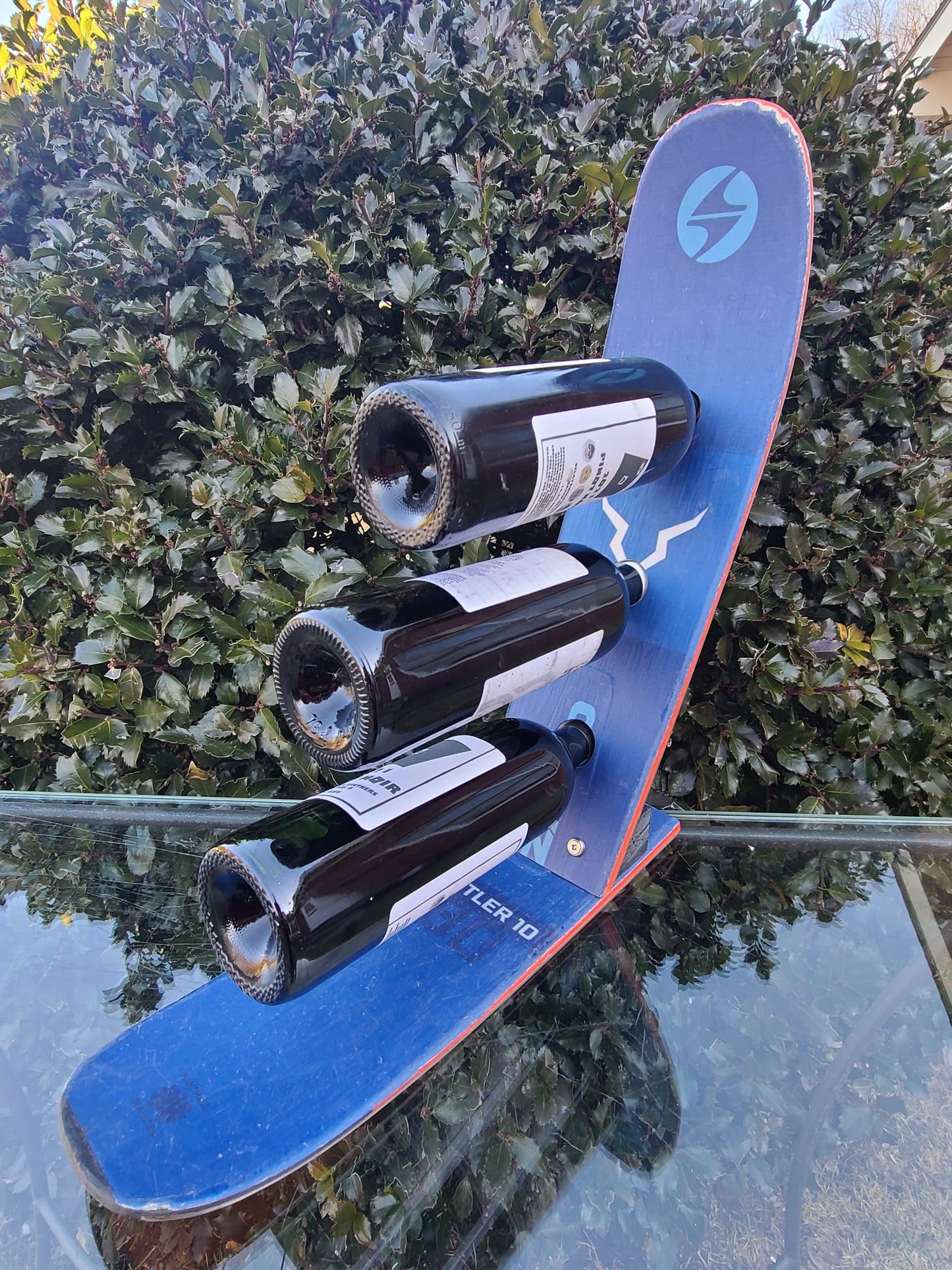 Customize your Snow Ski Wine Rack made from real skis that you can pick!