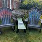 Ski Patio set - 3 piece - A Skichair, Snowboard or Snow Ski Table and a Ski Rocker