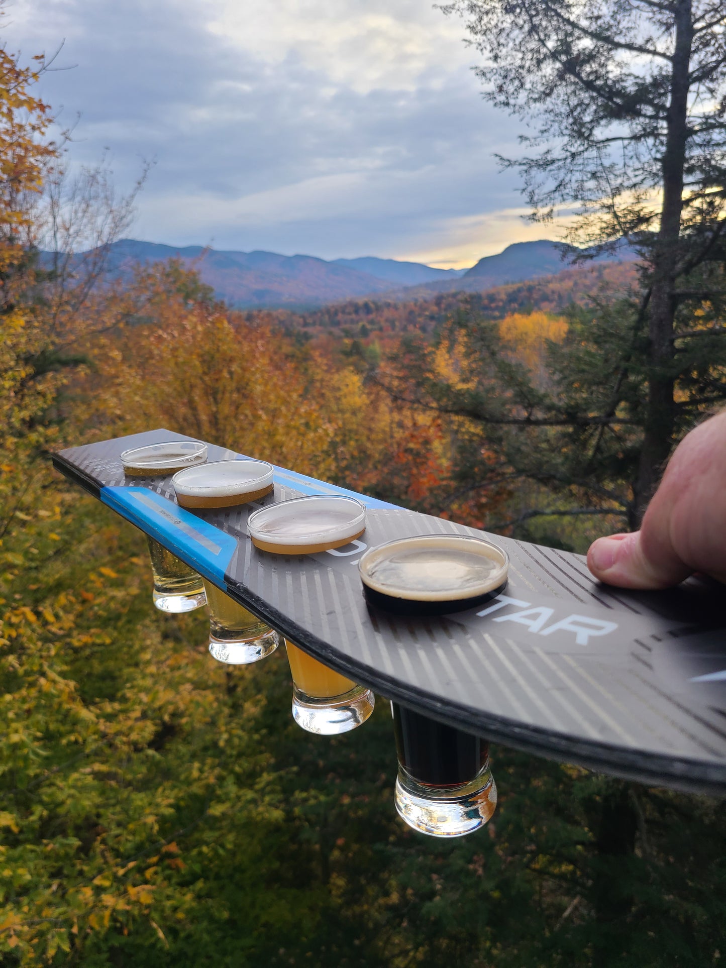 Beer Flight   Recycled Snow Ski Single Beer Flight only with no Glasses