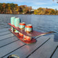 Beer Flight or Brewski Recycled Snow Ski Double Pint Beer Flight for Beer Cans or Pint glasses