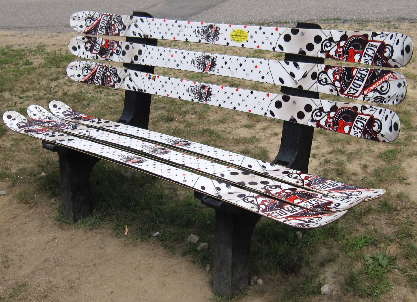 Snow Ski Bench, Ski Bench, Recycled Snow Ski Bench  -  Customize-Choose your type of Snow Ski