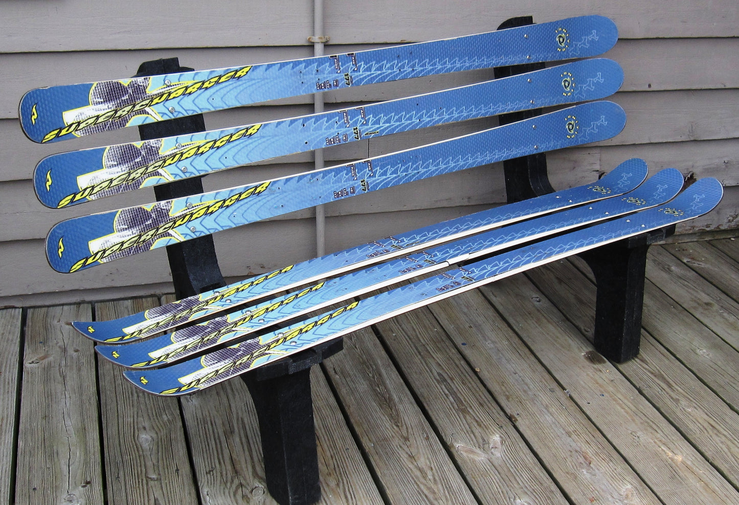 Snow Ski Bench, Ski Bench, Recycled Snow Ski Bench  -  Customize-Choose your type of Snow Ski