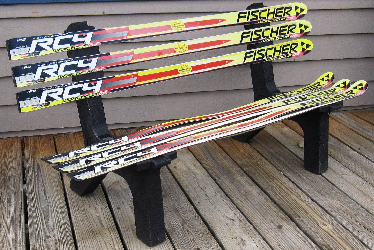 Snow Ski Bench, Ski Bench, Recycled Snow Ski Bench  -  Customize-Choose your type of Snow Ski