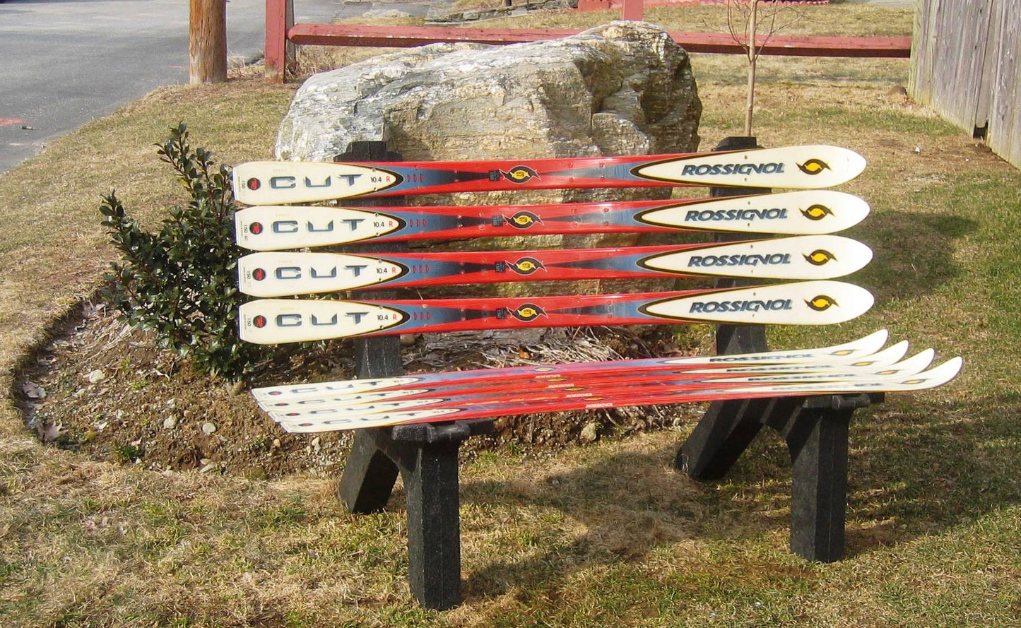 Snow Ski Bench, Ski Bench, Recycled Snow Ski Bench  -  Customize-Choose your type of Snow Ski