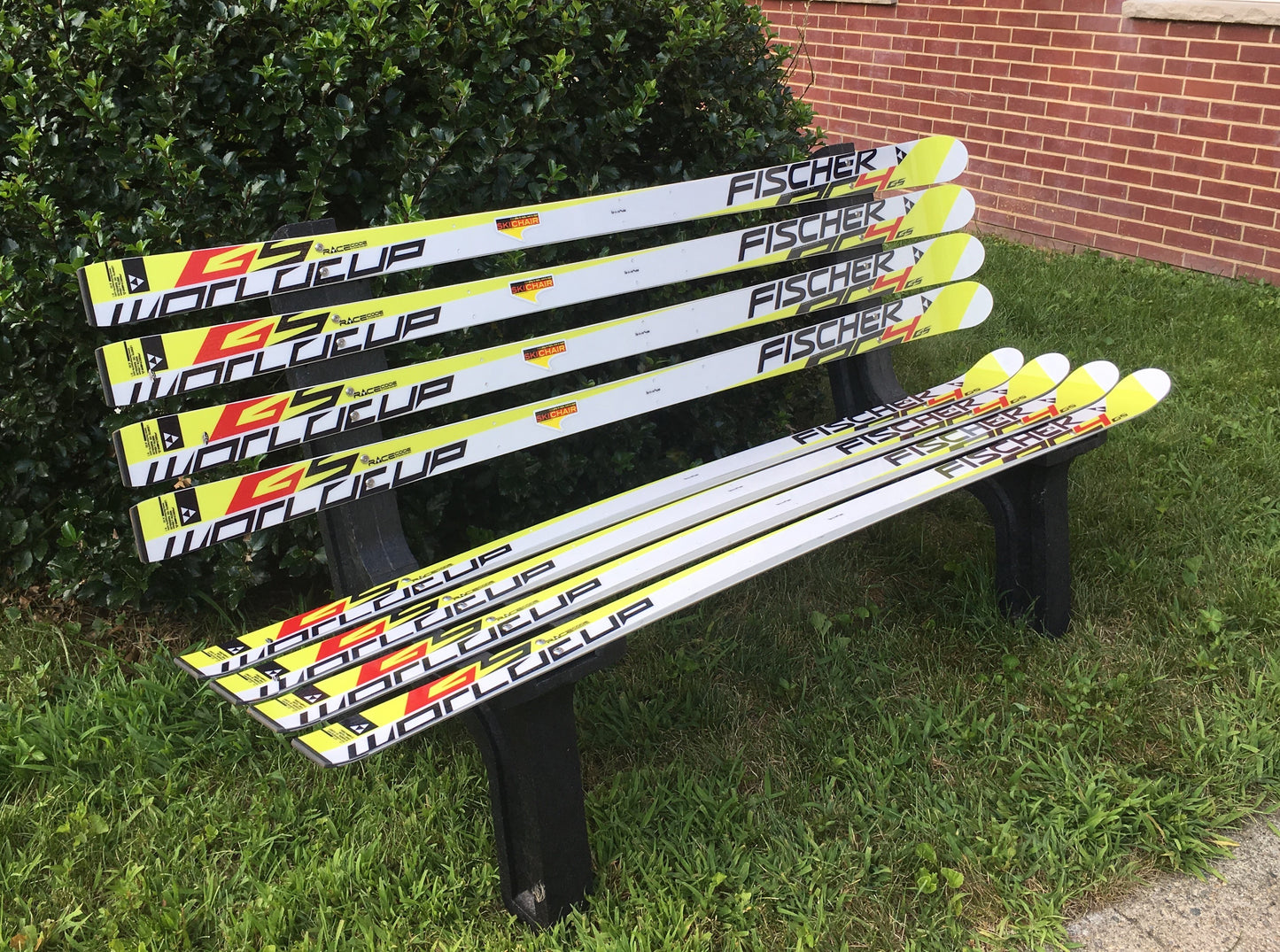 Snow Ski Bench, Ski Bench, Recycled Snow Ski Bench  -  Customize-Choose your type of Snow Ski