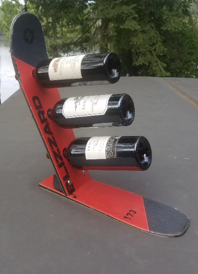 Girly Snow Ski Wine Rack made from real skis that you can pick!