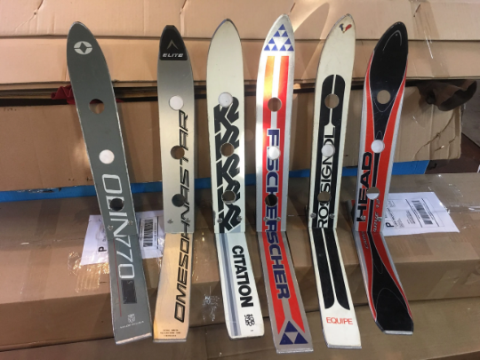 Customize your Old School Snow Ski Wine Rack made from real skis that you can pick!