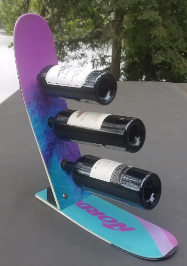 Girly Snow Ski Wine Rack made from real skis that you can pick!