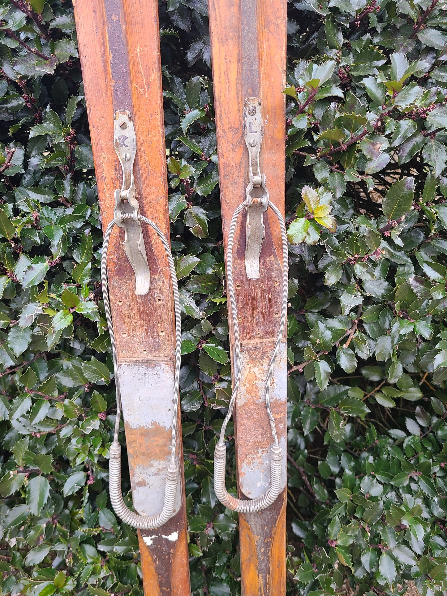 Shot Ski   Antique Wooden Shot Ski, 4 shot made from real snow ski from the 30's or 40's