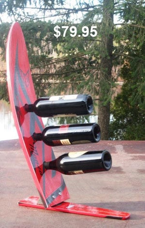 Customize you Recycled Water Ski Wine Rack