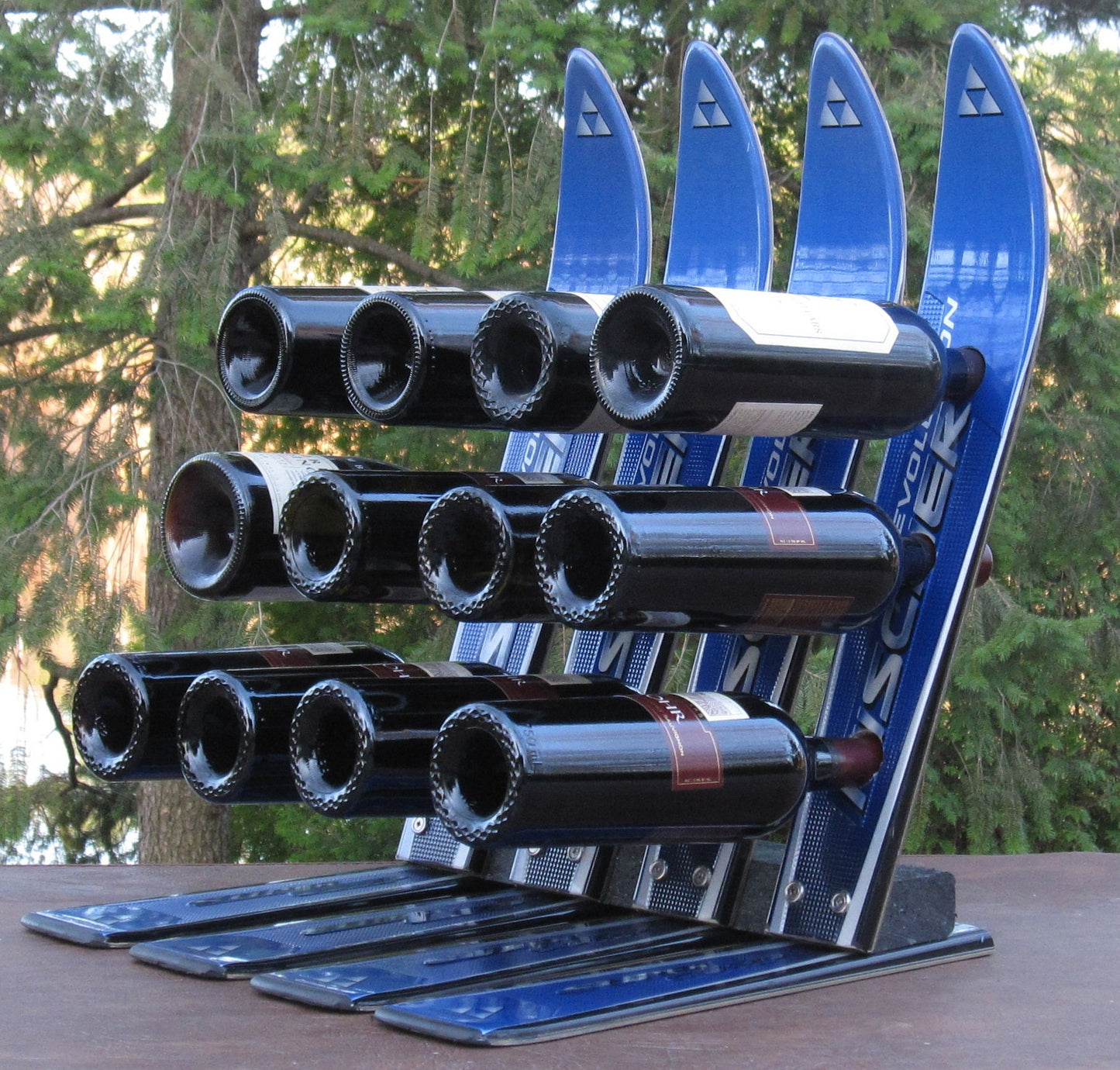 Wine Rack Double D Recycled Snow Ski Wine Rack