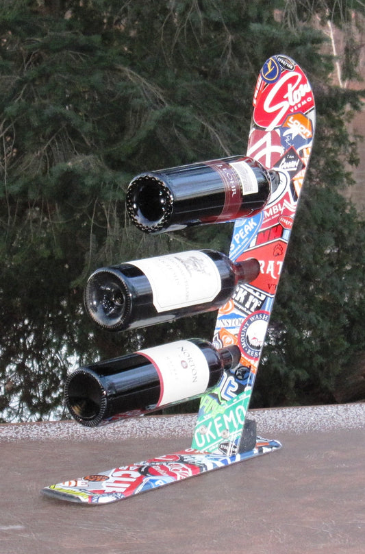 Wine Rack  Wild & Crazy Recycled Snow Ski Wine Rack