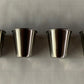 Shot Glasses, set of 4 for a Shot Ski with a hole, Large 2.5oz shot glasses made from Stainless Steele