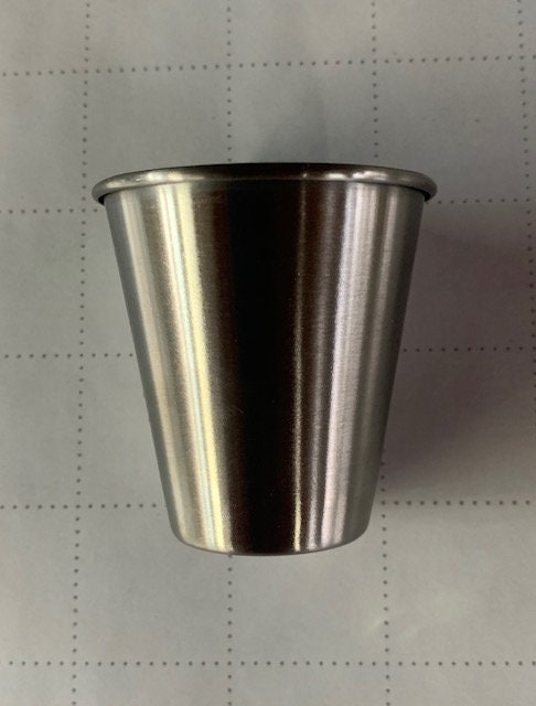 Shot Glasses, set of 4 for a Shot Ski with a hole, Large 2.5oz shot glasses made from Stainless Steele